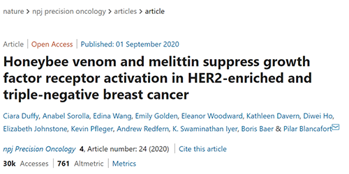 攻克三阴性乳腺癌，，蜜蜂毒液竟是要害？？？？